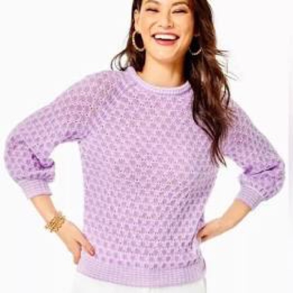 🔮Lilly Pulitzer- Corabelle 'Purple Iris' Sweater